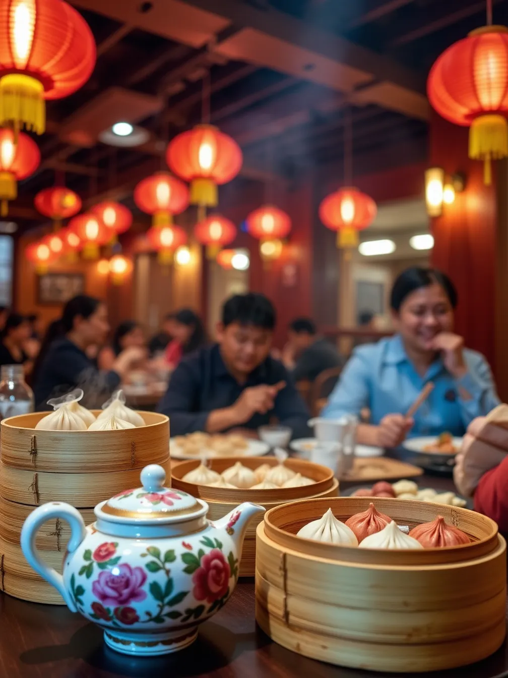 Vibrant Traditional Yum Cha Scene